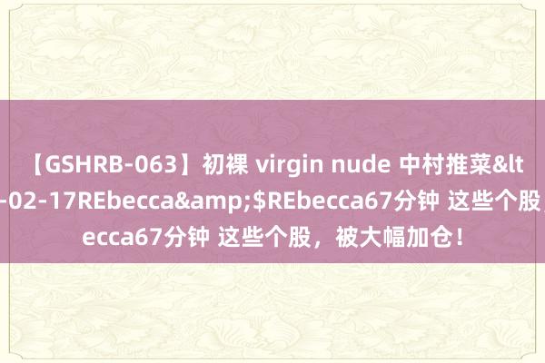 【GSHRB-063】初裸 virgin nude 中村推菜</a>2016-02-17REbecca&$REbecca67分钟 这些个股，被大幅加仓！