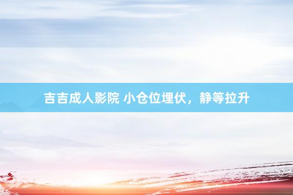 吉吉成人影院 小仓位埋伏，静等拉升