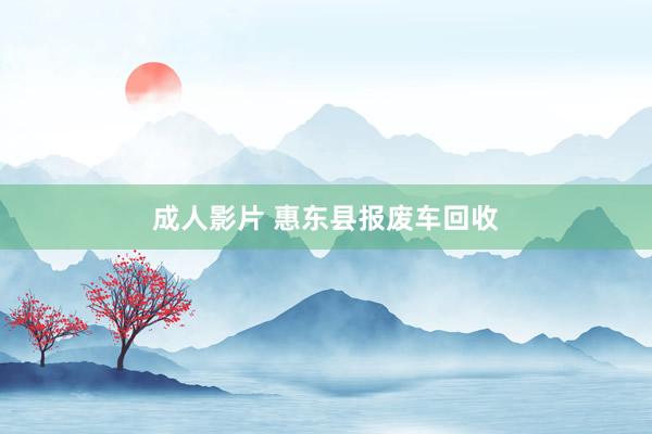 成人影片 惠东县报废车回收