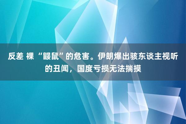 反差 裸 “鼹鼠”的危害。伊朗爆出骇东谈主视听的丑闻，国度亏损无法揣摸